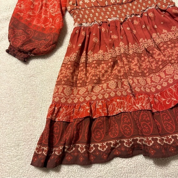 Spell & the Gypsy Tuula Gypsiana Playdress Peasant Boho Mini Dress Ruffle Tiered - Picture 11 of 16